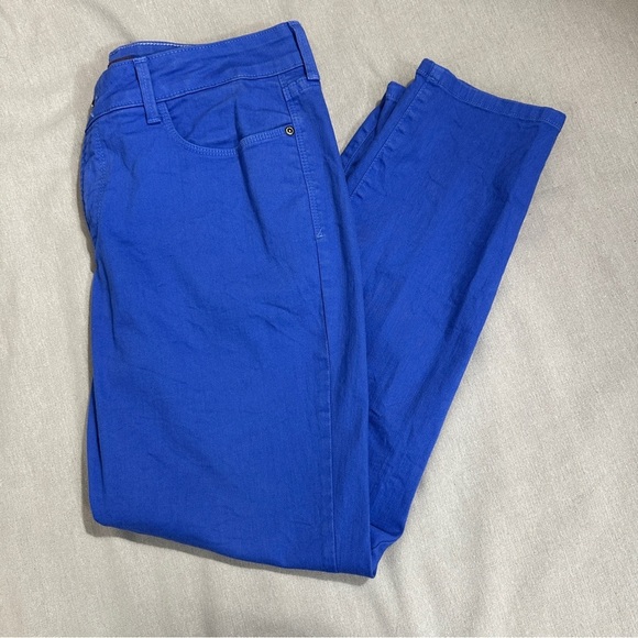 NYDJ size 10 blue ankle pants, cotton blend, fall, transitional, summer, casual - Picture 6 of 12